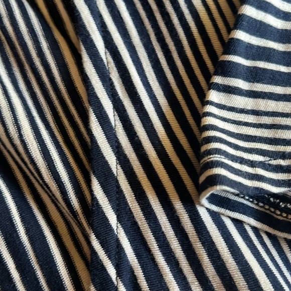 Free people Striped Wrap Top M Navy and Cream Butterfly Sleeve - Picture 5 of 5